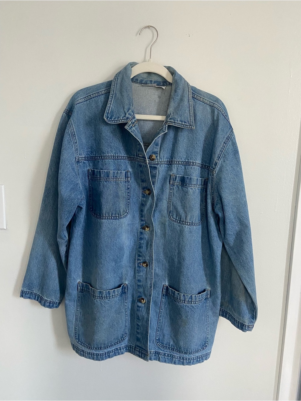 Vintage Mid-Wash Denim Chore Jacket / Shacket - Size Large